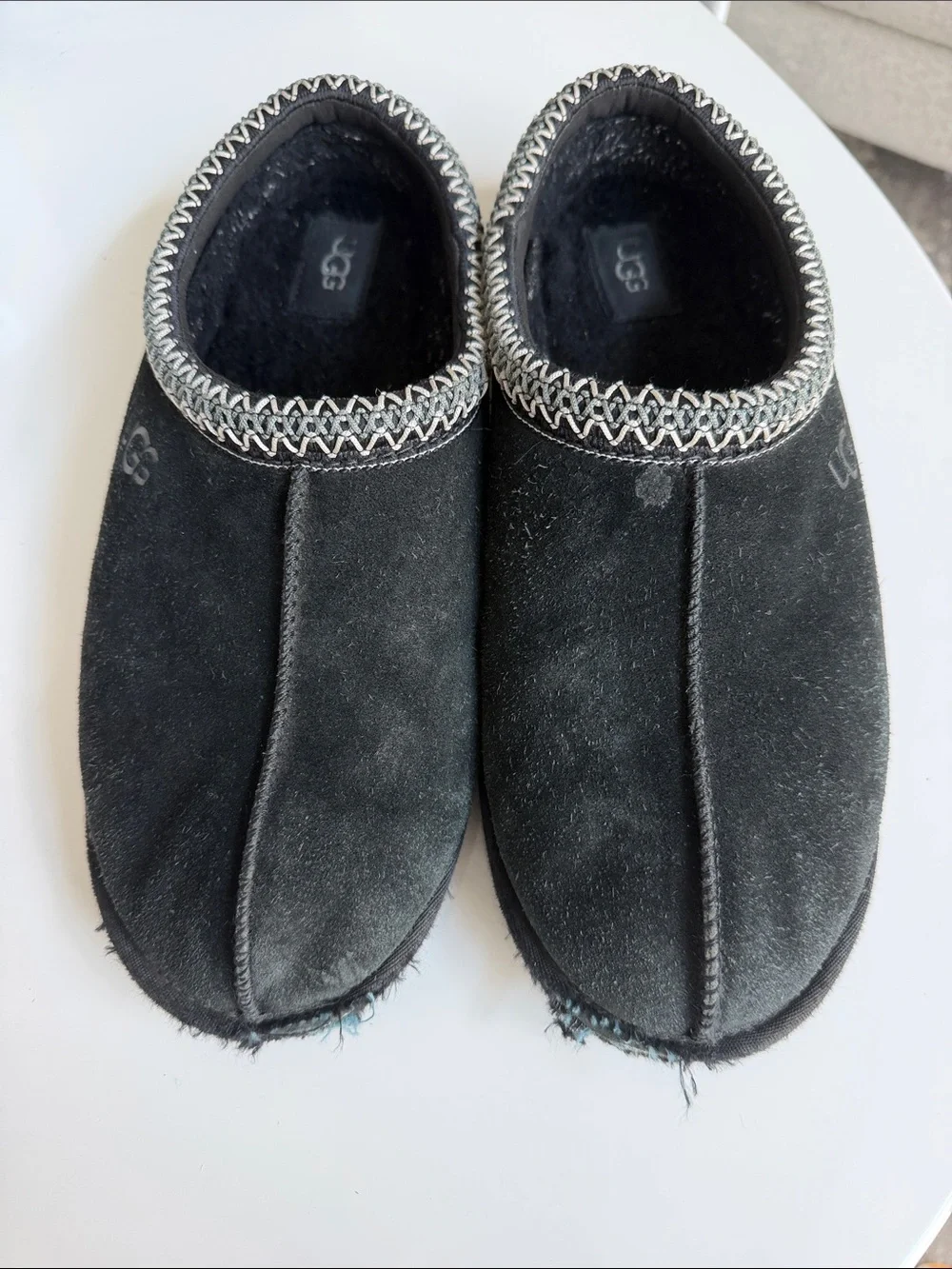 UGG Men’s Black Suede Cozy Slip-On Slippers